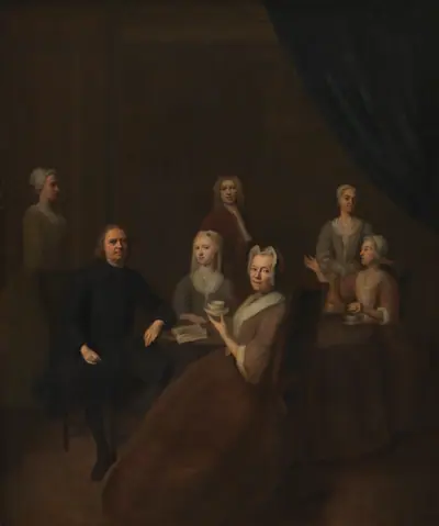 Kunstnerens svigerforældre og nogle af deres børn