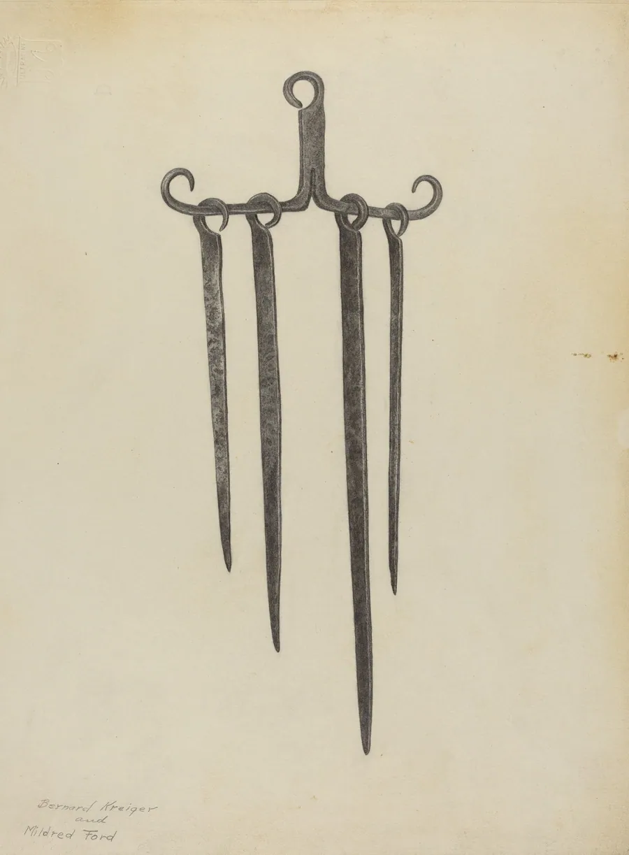 Skewers and Holder by Mildred Ford