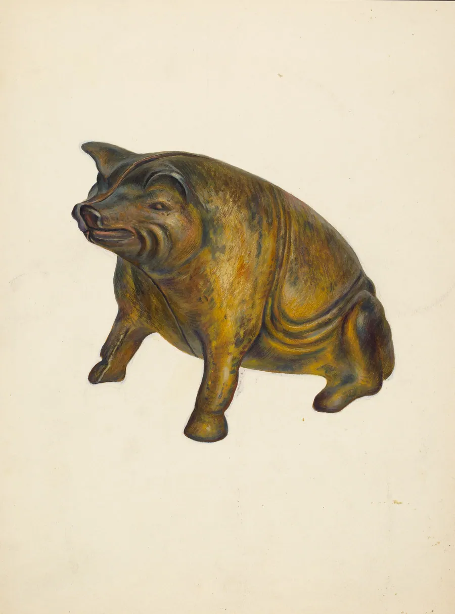 Toy bank: Pig by Walter Hochstrasser