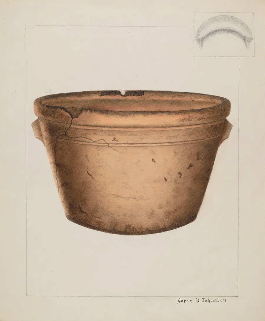 Pottery Flower Pot by Annie B. Johnston