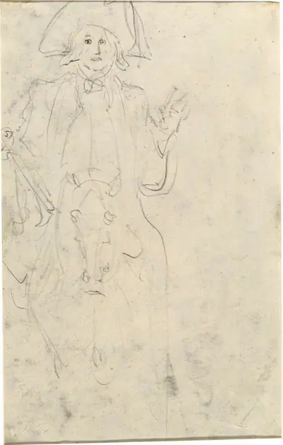 Man on a Horse [verso]