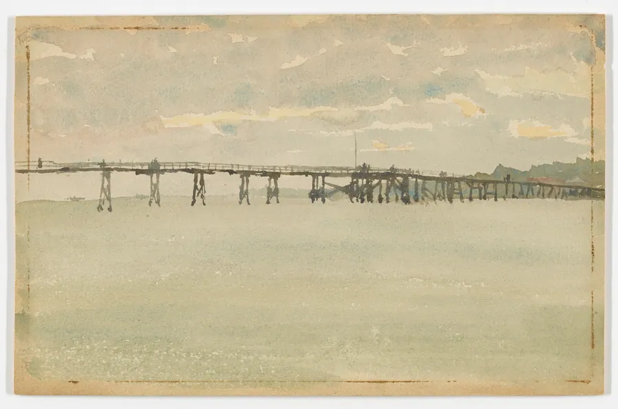 Grey and Silver–Pier, Southend by James McNeill Whistler (1834-1903)