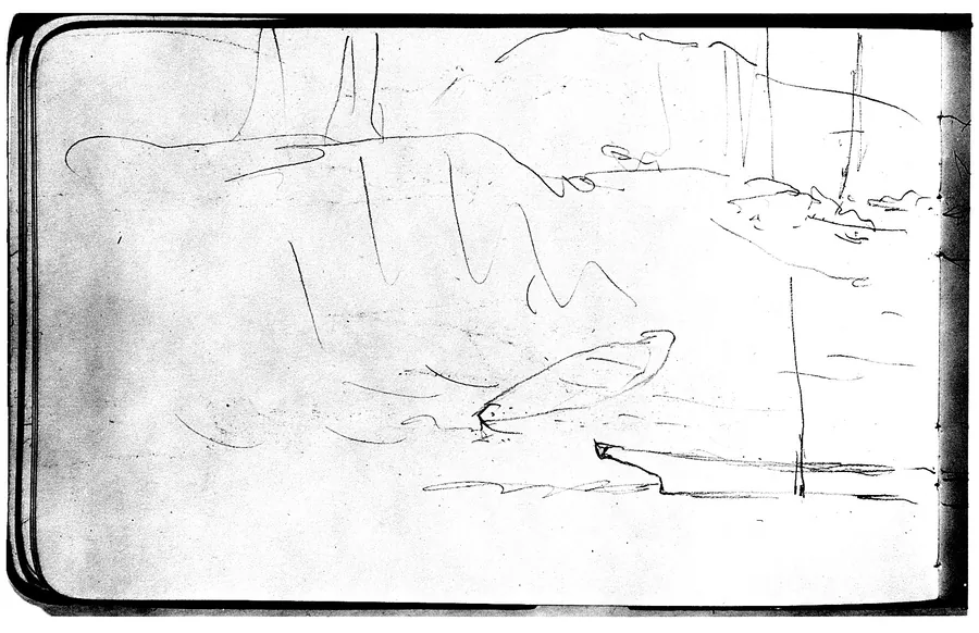 Sketch of Boats on a Shore (from Sketchbook) by Albert Bierstadt