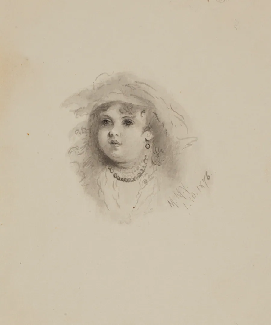 Untitled (Head of a Child) by Mary Vaux Walcott, born Philadelphia, PA 1860-died St. Andrews, New Brunswick, Canada 1940