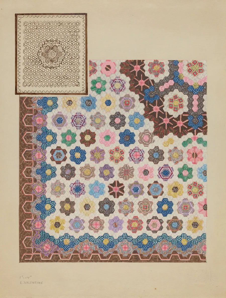 Patchwork Quilt by Elizabeth Valentine