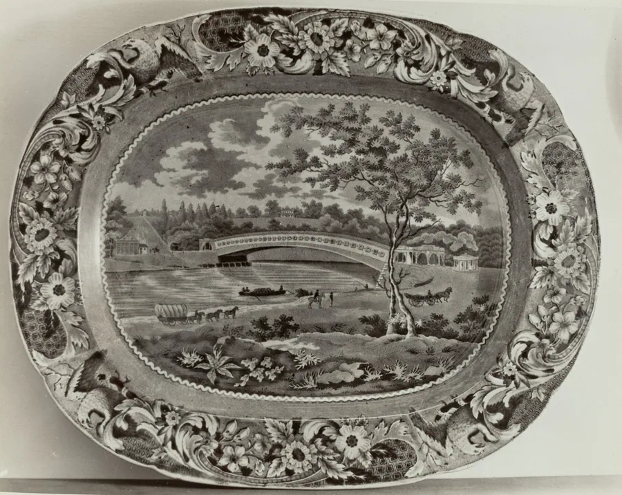 Platter - "Bridge over Skuykill" by Helmut Hiatt