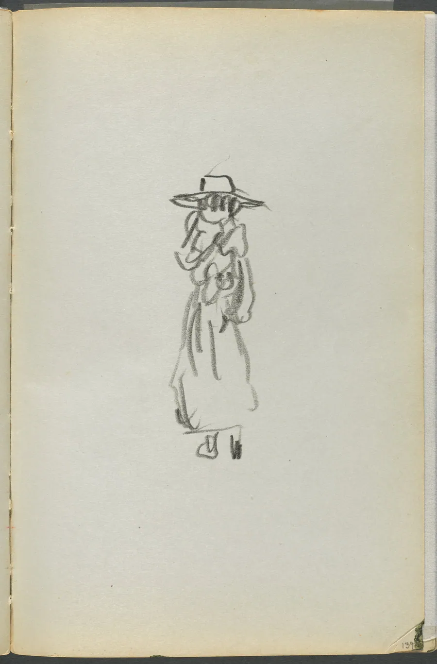 Sketchbook, The Dells, N° 127, page 139: Standing Figure by Maurice Prendergast