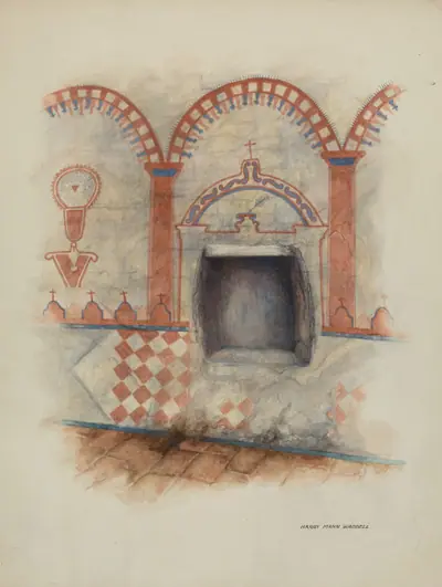 Wall Painting and Baptismal Niche
