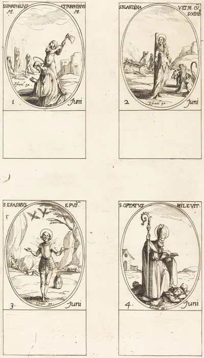 Sts. Pamphilius and Porphyrius; St. Blandina and Companions; St. Erasmus; St. Optatus
