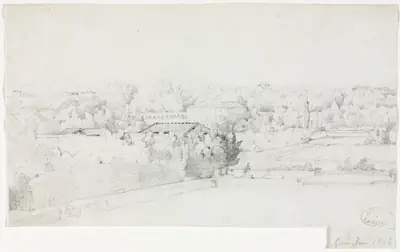 View of the Villa Borghese and its Orangerie from the Villa Medici