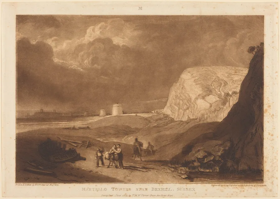 Martello Towers near Bexhill, Sussex by Joseph Mallord William Turner
