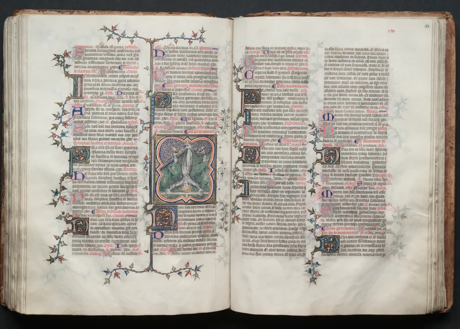 The Gotha Missal:  Fol. 118r, Text by Master of the Boqueteaux