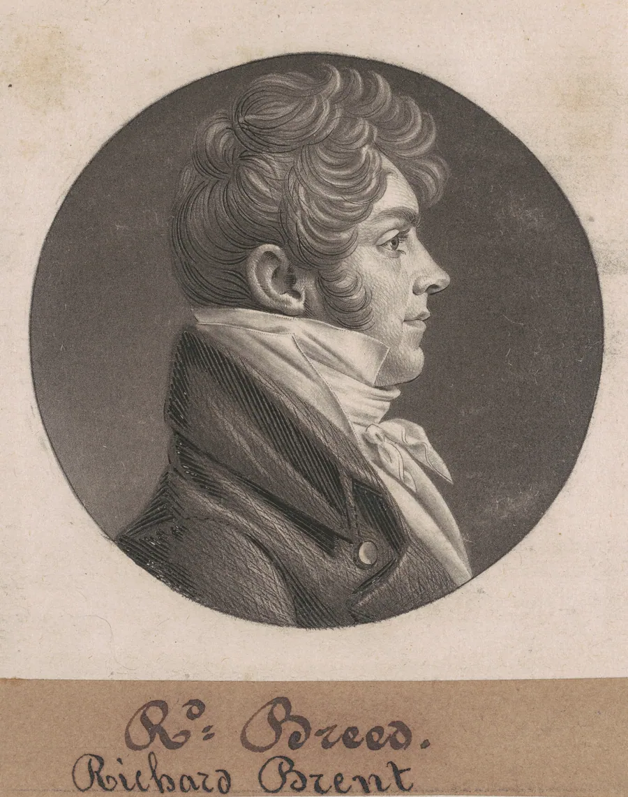 Richard Brent by Charles B. J. Févret de Saint-Mémin