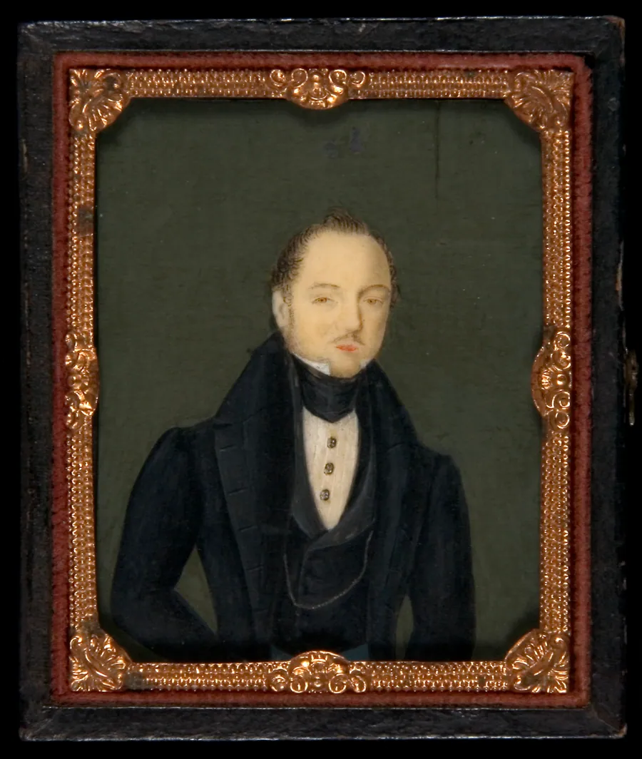 Caballero desconocido con bigote by Unidentified (Puerto Rican)
