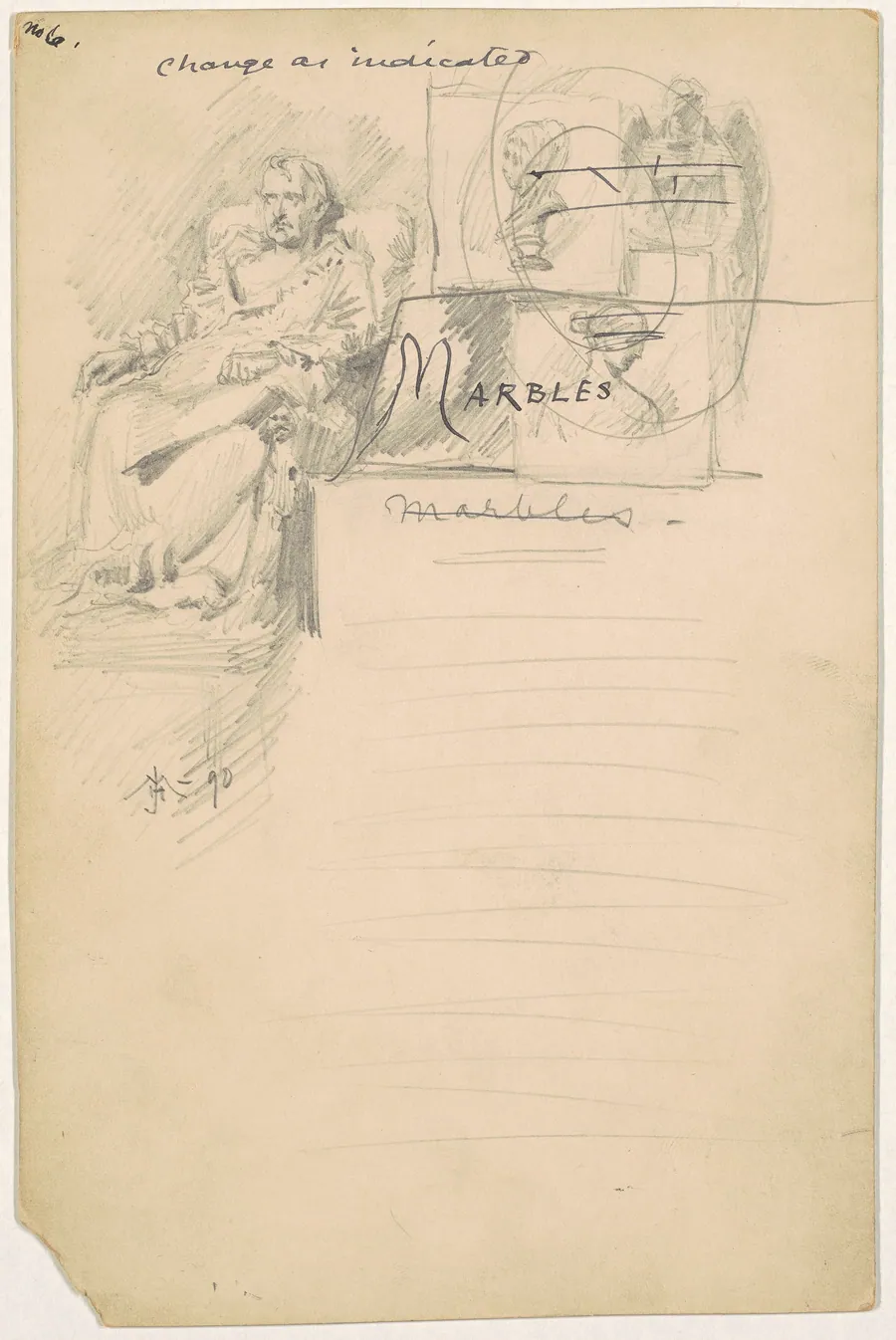 Study for "Marbles" by James Henry Moser