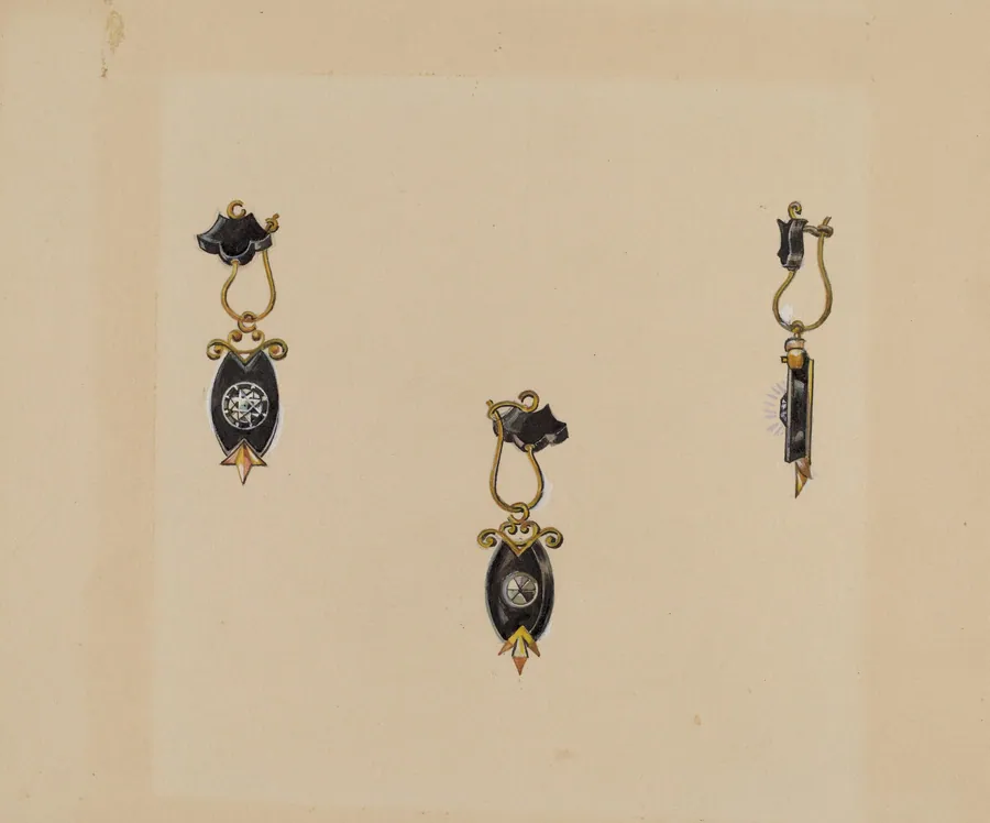 Earrings by Walter W. Jennings