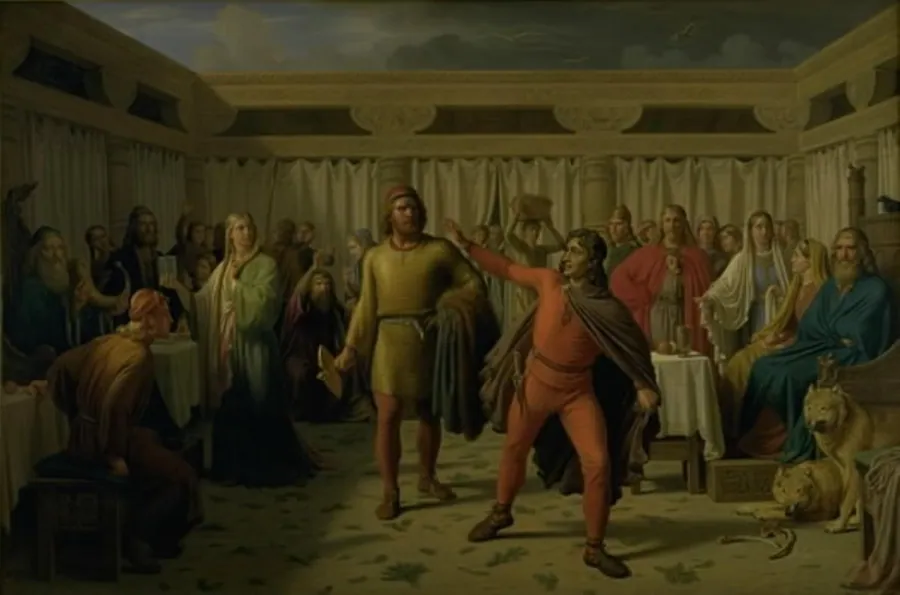 Ægirs gæstebud by Constantin Hansen