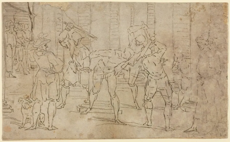 Flagellation of Christ by Luca Cambiaso