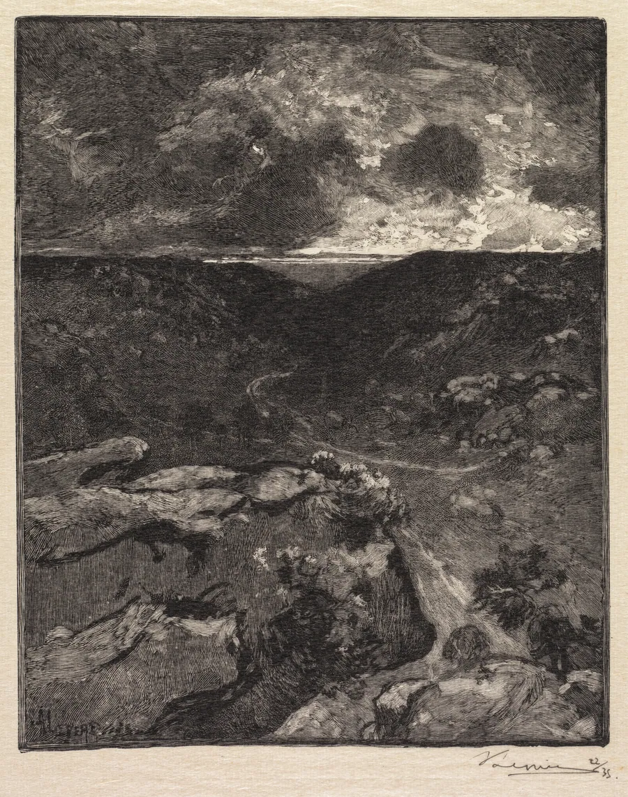 Fontainebleau Forest: Franchard Valley (La Forêt de Fontainebleau: La Vallée de Franchard) by Auguste Louis Lepère