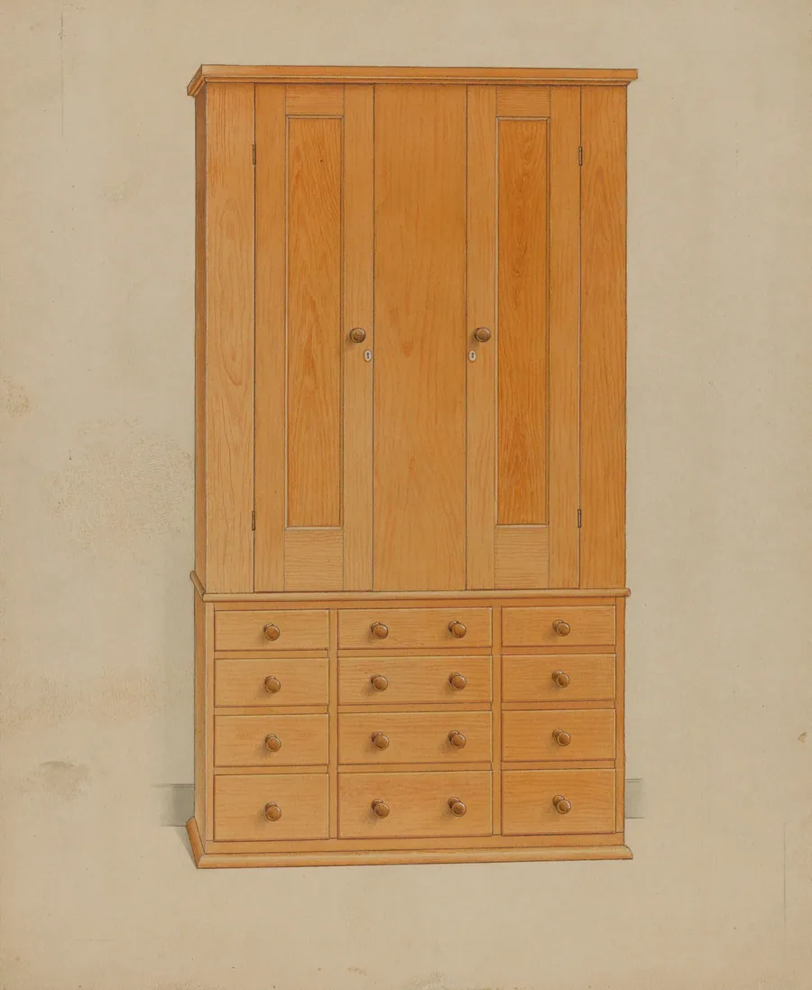 Shaker Cabinet with Drawers by Alfred H. Smith