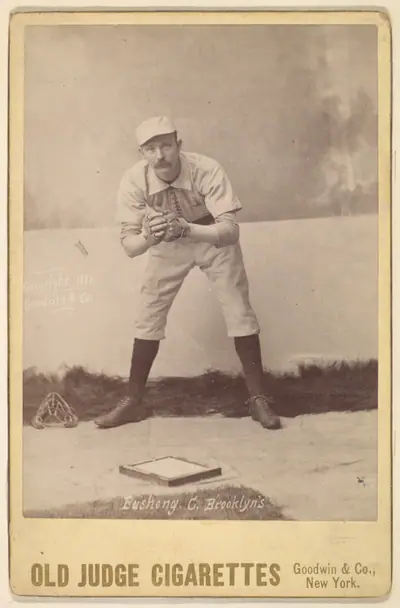 Albert John "Doc" Bushong, Catcher, Brooklyn, from the series Old Judge Cigarettes