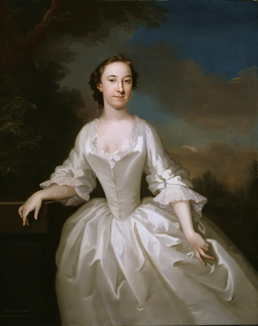 Portrait of Lucy Parry, Wife of Admiral Parry by John Wollaston, born London, England-died Bath, England; active USA 1742-1775