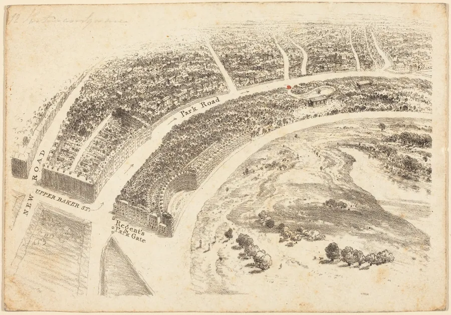 Invitation? with Aerial View of Regent's Park by British 19th Century