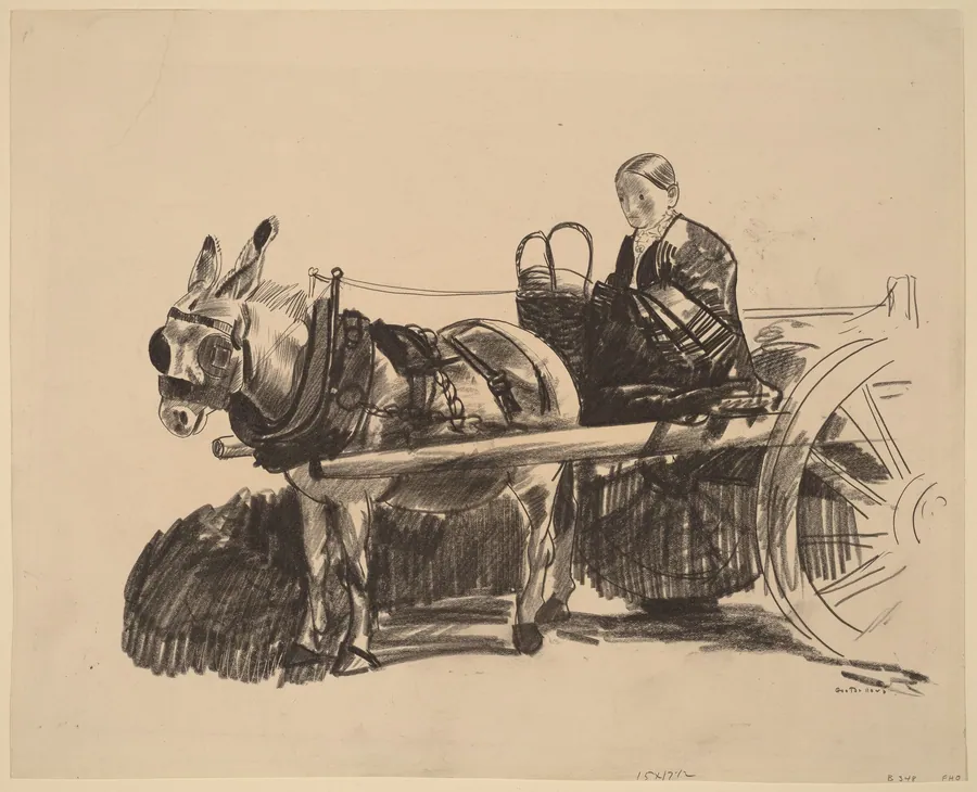 The Donkey Cart by George Bellows