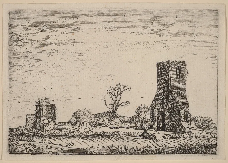 Ruins of a Church (Chapel of Eykenduynen near The Hague) by Willem Buytewech