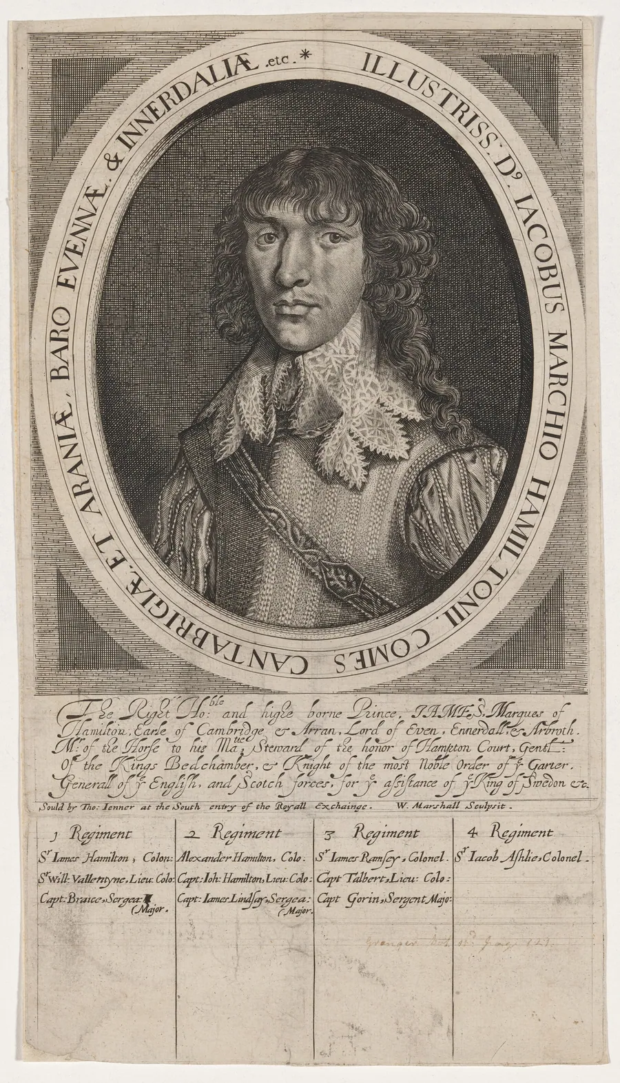 James, First Duke of Hamilton, as Marquis by William Marshall