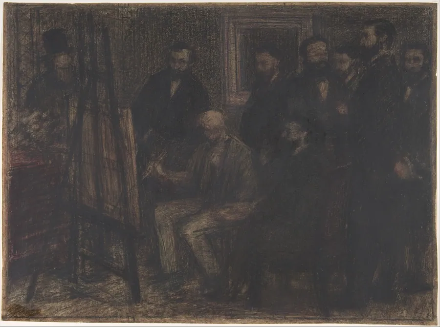 Manet's Studio in the Batignolles by Henri Fantin-Latour