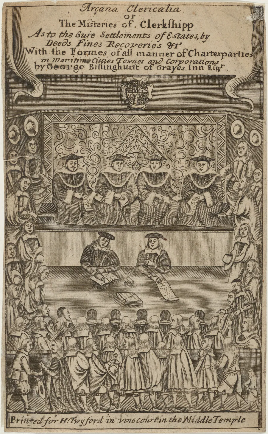 Title Page to Arcana Clericalia or the Misteries of Clerkshipp by George Billinghurst by Unknown 19th Century