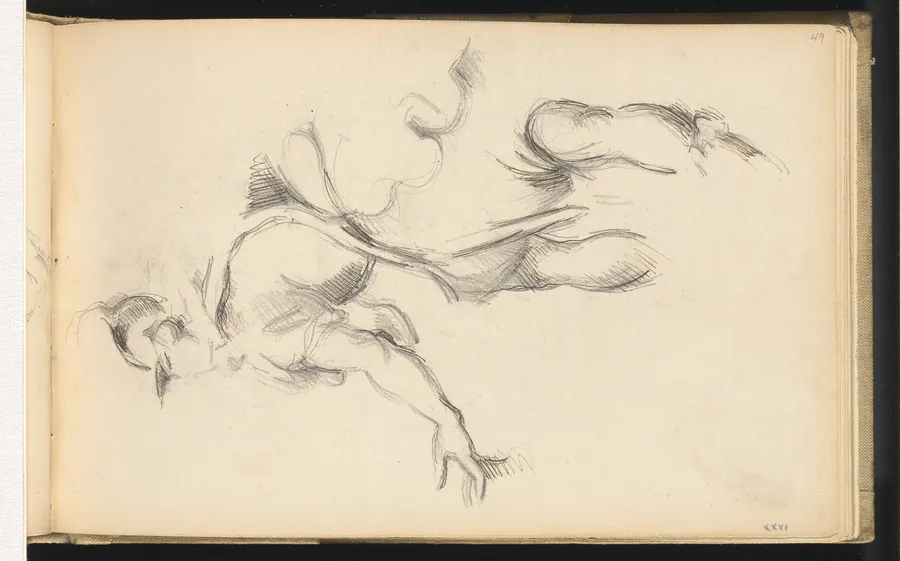 Study of the Allegorical Figure France in Rubens' "The Exchange of the Two Princesses" by Paul Cezanne