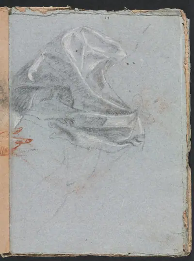 Verona Sketchbook: Drapery study (page 37)