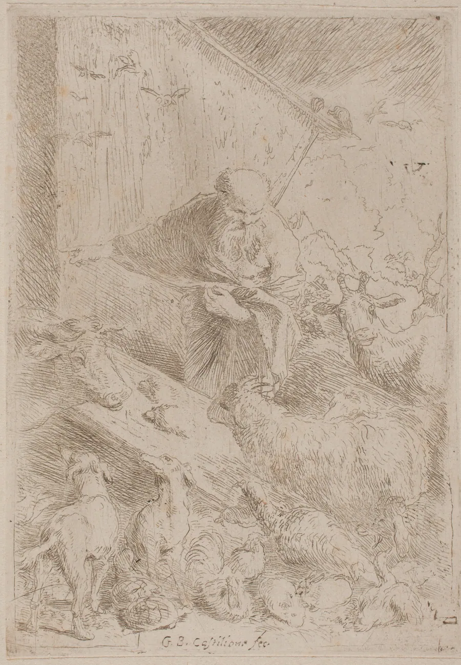 Noah and the Animals Entering the Ark by Giovanni Benedetto Castiglione