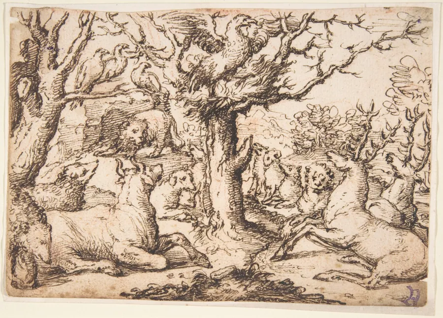 An Eagle Preaching to the Animals by Marcus Gheeraerts the Elder