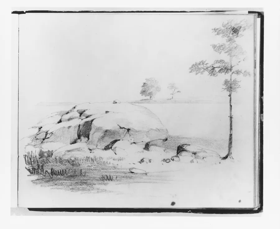 Landscape with Rocks and Trees (from Sketchbook) by Francis William Edmonds