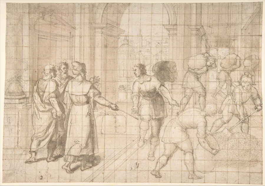 Joseph Storing Grain During the Seven Years of Plenty by Patrizio Cajés