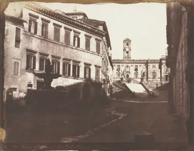 View of the Capitol Stairs, Rome