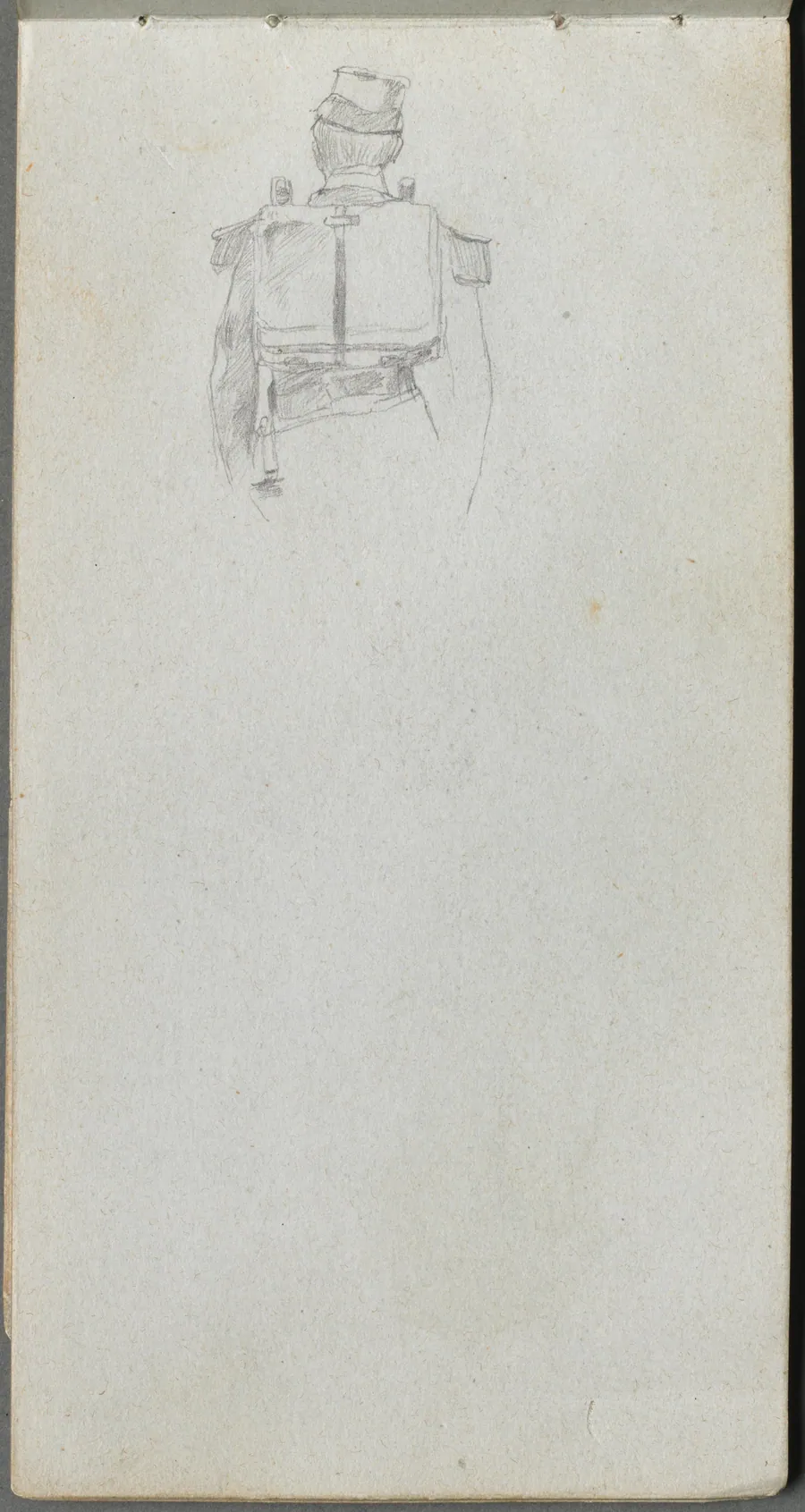 Sketchbook, page 8: Study of a Soldier from Behind by Ernest Meissonier