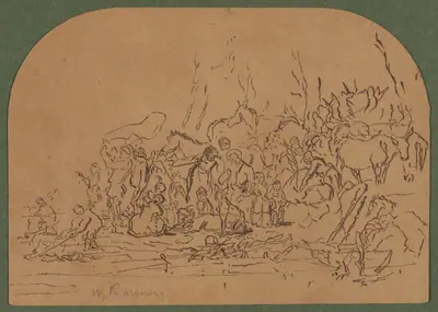 Study for "The Freshet"