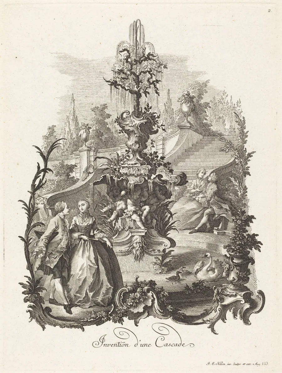 Invention d'une Cascade (Design for a Cascade) by Johann Esaias Nilson