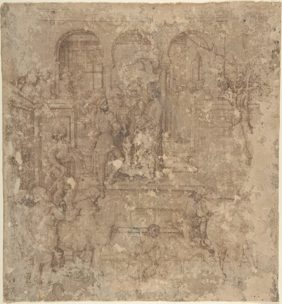 King Herod Receiving the Three Magi by Martin Schongauer