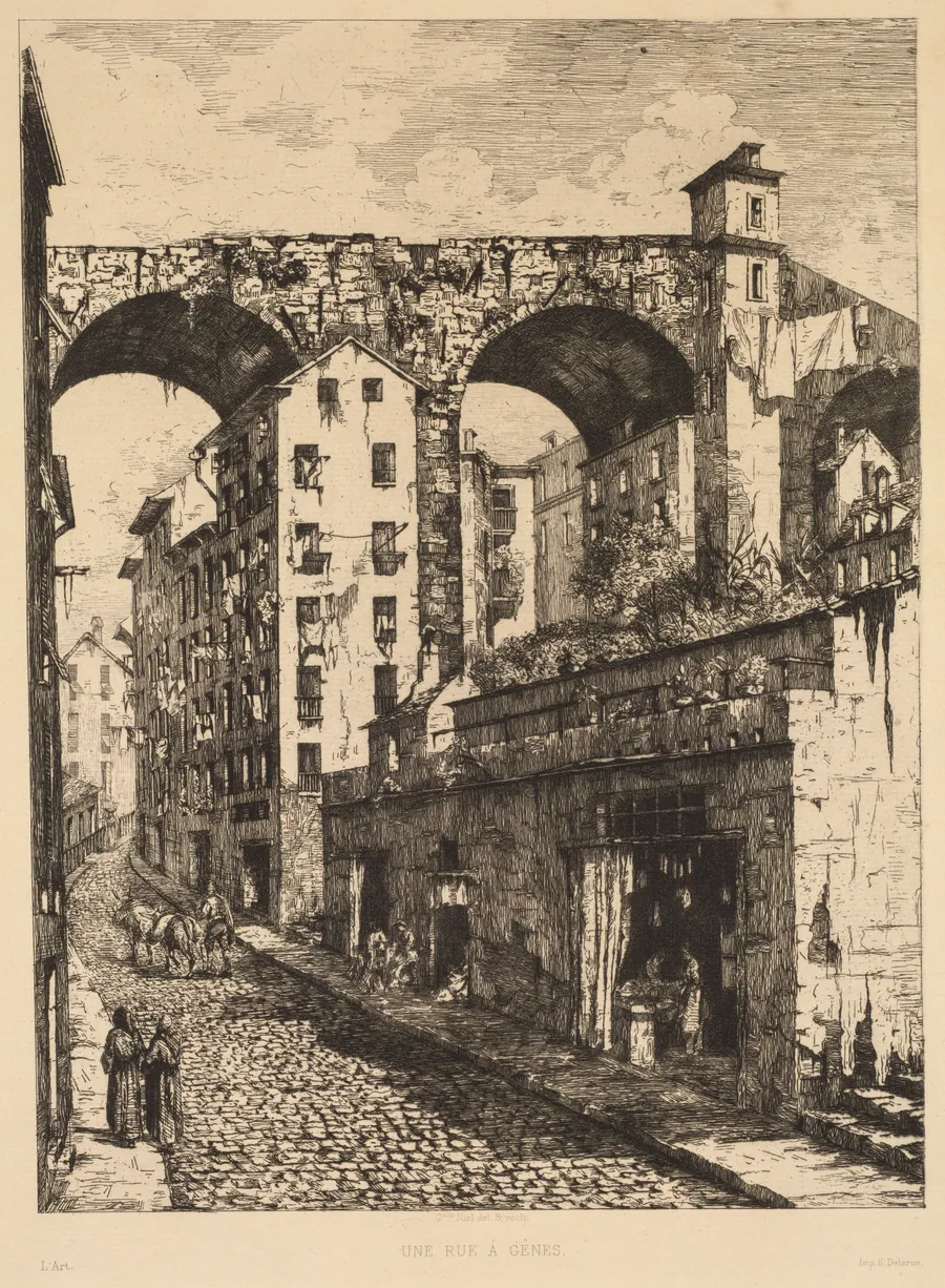 A Street in Genoa (Une rue à Gênes) by Gabrielle Niel