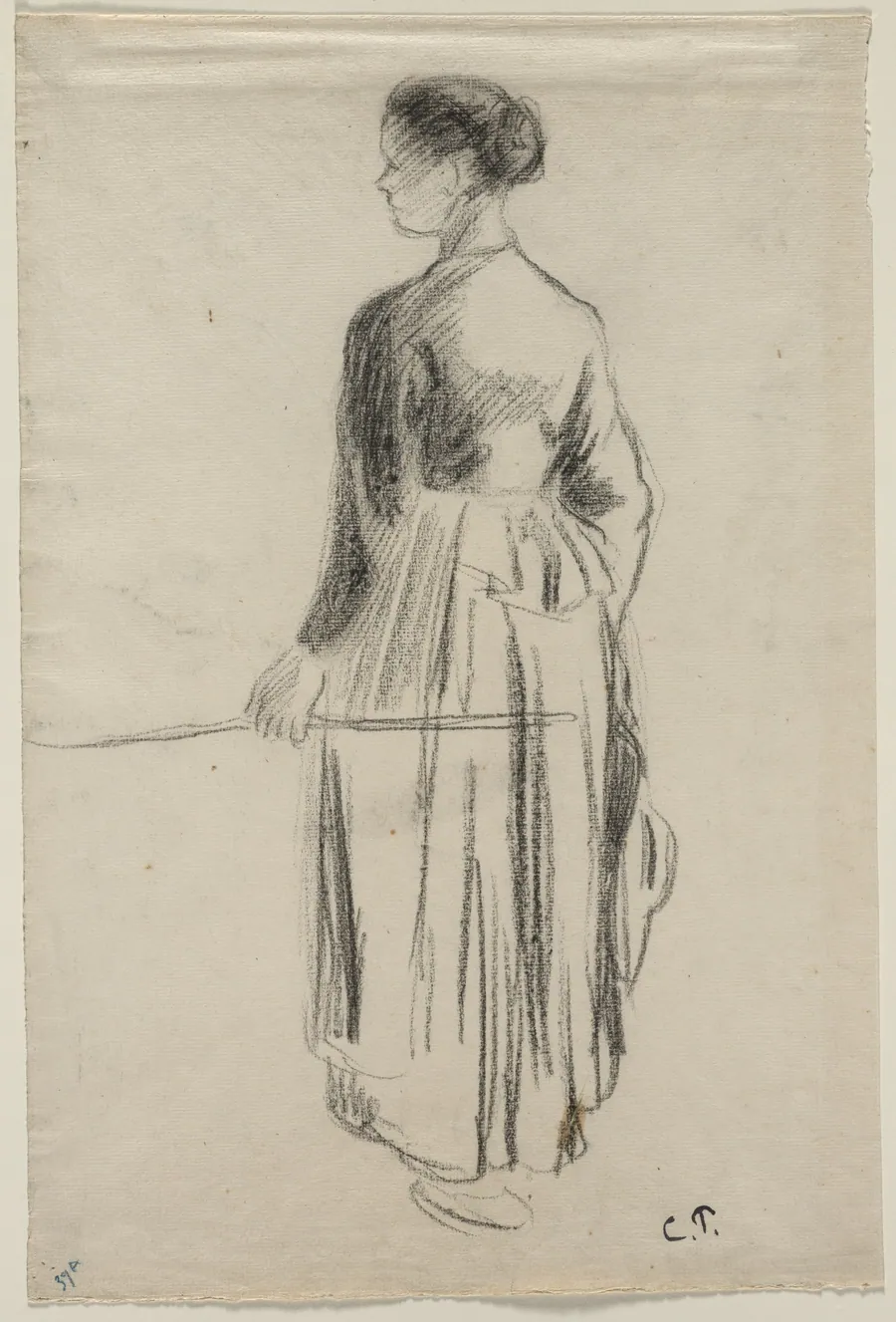 The Cowherdess, Eragny by Camille Pissarro