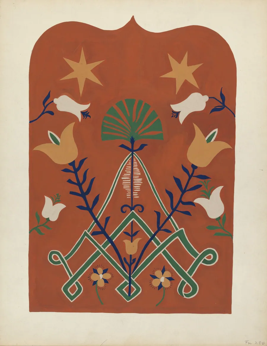 Study for Proposed Portfolio "Decorated Chests of Rural Pennsylvania" by American 20th Century