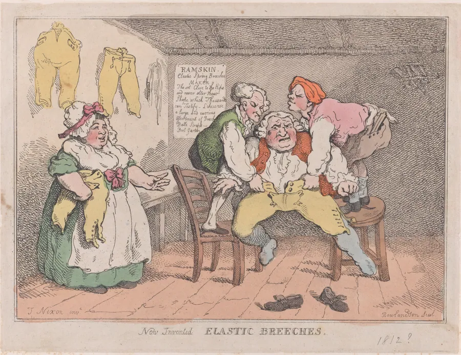 New Invented Elastic Breeches by Thomas Rowlandson