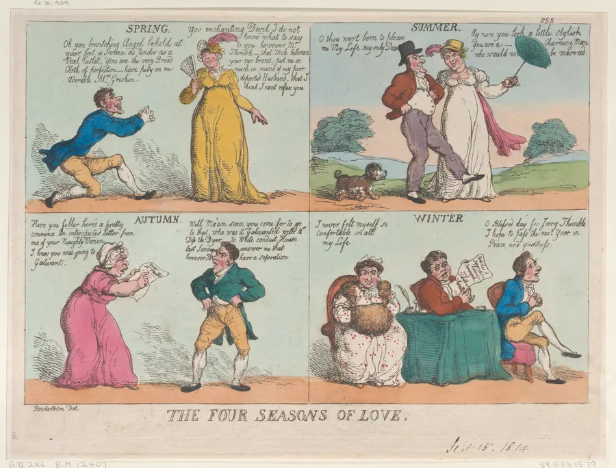 The Four Seasons of Love by Thomas Rowlandson
