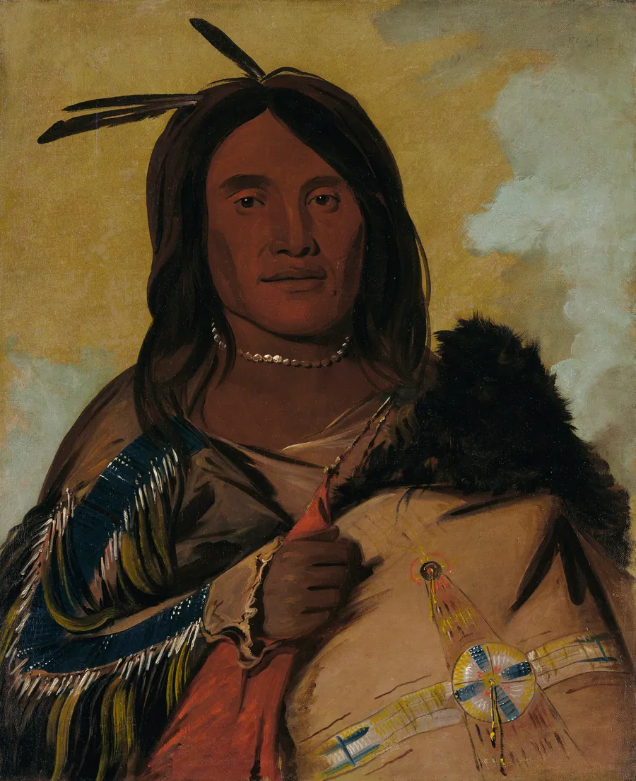 Ka-pés-ka-da, Shell Man, an Oglala Brave by George Catlin, born Wilkes-Barre, PA 1796-died Jersey City, NJ 1872