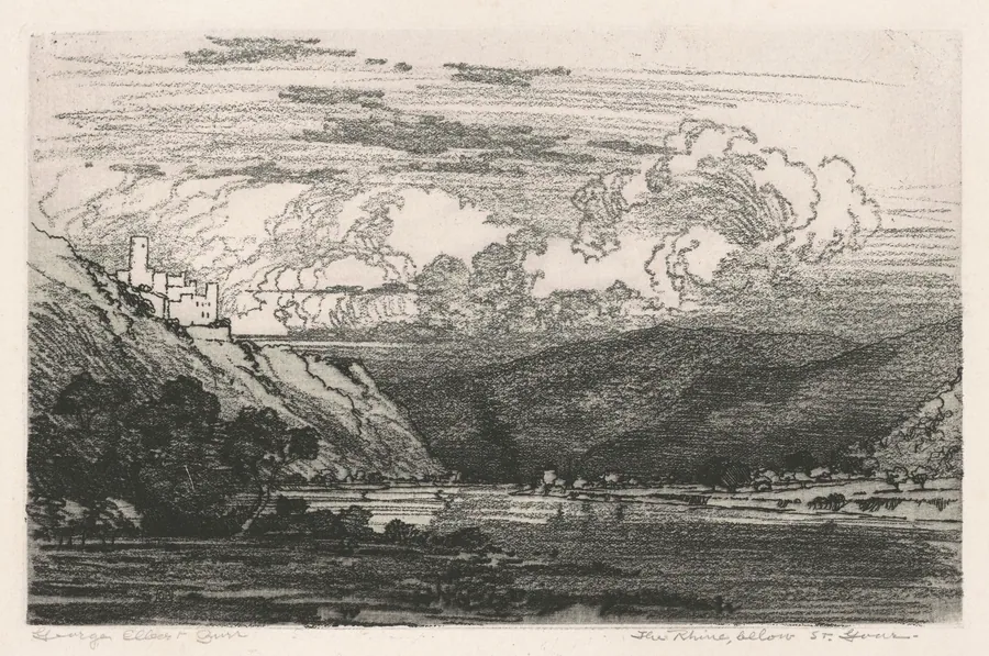 The Rhine, below St. Goar by George Elbert Burr